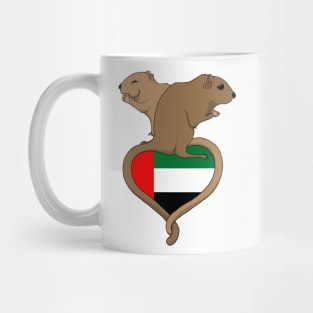 Gerbil United Arab Emirates UAE (dark) Mug